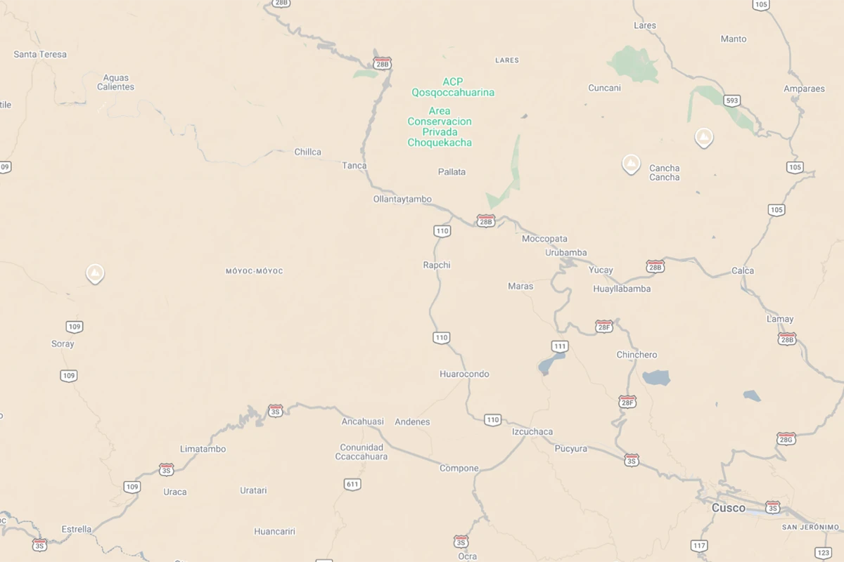 Interactive route map of our signature private luxury Machu Picchu expedition