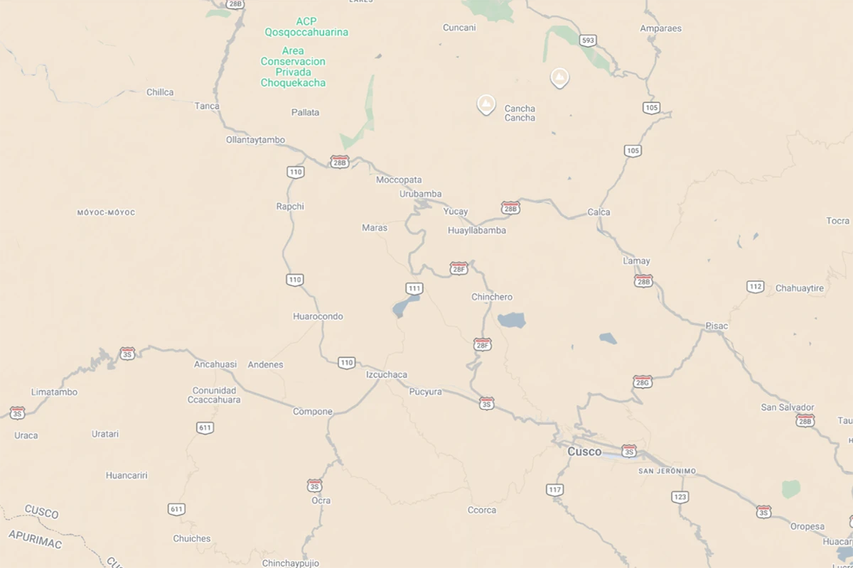 Map of Sacred Valley Tour: Maras, Moray, Ollantaytambo