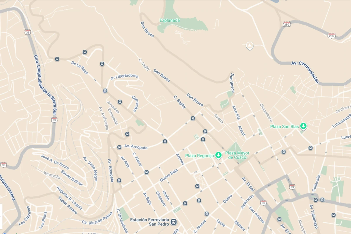 Interactive route map of the Sacsayhuaman and Megalithic Cusco private luxury tour