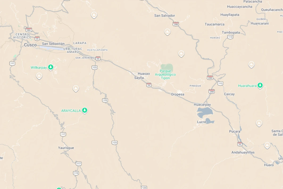 Interactive route map of the exclusive South Valley private luxury tour